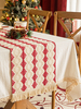 Nappe Costumes De Vacances Carreaux Polyester De Noël Rouge