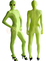 Neon Jaune Combinaison Spandex Lycra Déguisements Halloween