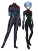 New Genesis Evangelion Cosplay Costumes Ayanami Rei Noir Combinaison Justaucorps Enfants New Genesis Evangelion Cosplay Costumes Déguisements Halloween