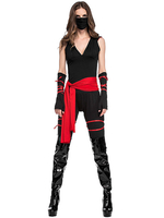 Ninja Cosplay Combinaison Cosplay Noir Déguisement Halloween Carnaval