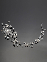 Noces d’argent casque alliage strass perles cheveux Bridal Jewelry
