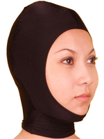 Noir capuche tout enveloppe en lycra spandex avec face ouverte Déguisements Halloween