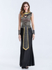 Noir Costume Déguisements Halloween Robe De Paillettes Manches Longues Col Détachable Reine Set Mardi Gras Vacances Costumes
