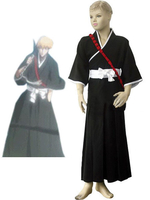 Noir et Blanc Uniform Cloth Bleach Ichigo Kurosaki Soul Reaper Uniform 2021 Enfant Cosplay Costume Déguisements Halloween