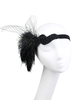 Noir Flapper Bandeau Années 1920 Great Gatsby Headpieces Plumes Strass Femmes Accessoires De Cheveux Vintage Déguisements Halloween