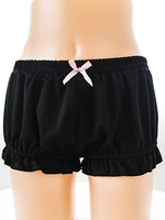 Noir Lolita culotte bouffante Harajuku Kawaii volant élastique Bow Lolita doux pantalon Déguisements Halloween