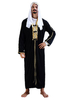 Noir Robe Costume Asiatique Costume Arabe Masculin Déguisements Halloween