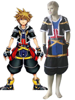 Noir Rouge Blanc Bleu Jaune Uniform Cloth Kingdom Hearts 2 Sora 2021 Enfant Cosplay Costume Déguisements Halloween