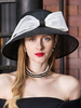 Noir rétro chapeau Royal Vintage Costume cheveux accessoires femmes Cap Déguisements Halloween