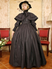Noir Rétro Costumes Dentelle Polyester Robe Femmes Marie Antoinette Costume Rétro Robe De Bal