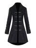 Noir rétro costumes femmes manteau manteau à double boutonnage jacquard Déguisements Halloween