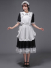 Noir rétro Costumes femmes volants Marie Antoinette Costume Polyester tunique couvre-chef robe Vintage fête robe de bal