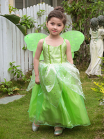 Noël Cadeau Enfant Fée Cosplay Costume Conte De Fées Fille Vacances Robe Princesse Herbe Vert Cosplay Halloween
