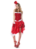 Noël Cosplay Cosplay en velours en velours côtelé de Noël Elfe de noël bicolore pour adultes Gants rouge Déguisements Halloween