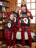 Noël Famille Pyjama Enfant Adulte Motif de Noël Top Pantalon 2 Pièces Cadeau Noël