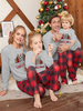 Noël Famille Pyjama Enfant Adulte Motif de Noël Top Pantalon 2 Pièces Cadeau Noël