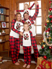 Noël Famille Pyjama Enfant Adulte Motif de Noël Top Pantalon 2 Pièces Cadeau Noël