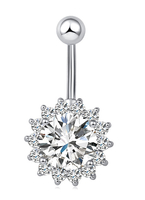 Nombril anneaux strass fleur modèle de piercing féminines bijoux