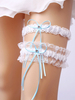 Nuptiale de mariage Jarretière bleu polyester Bows mariage jarretières