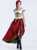 Oktoberfest robe rouge Holloween Costume pour femmes Déguisements Halloween