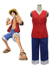 One Piece Monkey D.Luffy 2 ans auparavant Cosplay Costume Ensemble complet Chapeau de Paille Pirates Capitaine Costume