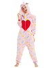 Onesie Kigurumi Carnaval Pyjamas Sweetheart Licorne Flanelle Rose Facile Toilette Combinaison Kigurumi Carnaval Costume Carnavals Cadeau Noël Déguisements Halloween