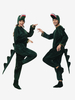 Onesie Kigurumi pyjama dessin animé adulte vert foncé Polyester combinaison chapeau Kigurumi Costumes
