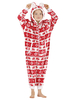 Onesie Pyjamas Kigurumi Carnaval - Combinaison en flanelle pour enfants à imprimé de Noël Déguisements Halloween