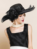 Or Retro Hat Femmes Fleurs Fatigué Large Bord Royal Coiffes Accessoires Vintage Costume Déguisements Halloween