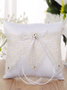 Oreiller mariage strass dentelle arcs anneau oreiller porteurs