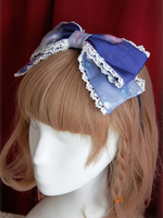 Organza Sweet Lolita Headbow Rainbow Cotton Candy broderie Trim Déguisements Halloween