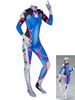 Overwatch Costumes Cosplay D VA Bleu Lycra Spandex Combinaison Jeu Justaucorps Jeu Cosplay Costumes Déguisements Halloween