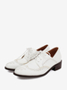Oxfords en cuir PU à bout rond et talon chiot pour femmes chaussures vintage à lacet