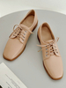 Oxfords Square Toe Lace Up Flat Chaussures décontractées pour femmes