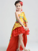 Pageant Enfants Robes De Style Chinois Filles Robes Formelles Asymétriques Brodées