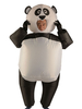 Panda Cosplay Carnaval Fantaisie Costume Drôle Costume Blanc Unisexe Mardi Gras Burlesque Polyester Combinaison Cadeaux