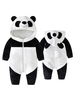 Panda Costume Carnaval Toddler Halloween Combinaison Flanelle Blanche Enfants