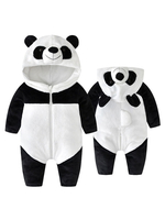 Panda Costume Carnaval Toddler Halloween Combinaison Flanelle Blanche Enfants