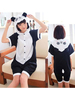Panda Kigurumi Carnaval Pyjamas Onesie Noir Combinaisons courtes Dété Animaux Vêtements De Nuit Pour Adultes Déguisements Halloween