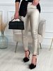 Pantalon Argenté Taille Haute Pantalon Moulant