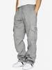 Pantalon cargo décontracté pour homme coupe droite surdimensionné taille naturelle avec poches