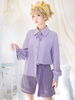 Pantalon court Lolita en polyester violet droit Bloomers Mignonne Lolita