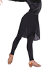 Pantalon de jupe de costume de danse latine Pantalon de danse latine de filles noires Déguisements Halloween