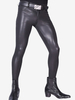 Pantalon de moto en Latex PU pour hommes pantalon en cuir à petites jambes vêtements de scène pantalons serrés