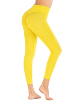 Pantalon de yoga Polyester Leggings de yoga jaune