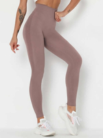 Pantalon de yoga pour femme Legging de yoga coupe slim marron café