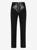 Pantalon en fibre de polyester vintage noir vintage costumes rétro pour homme