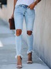 Pantalon en jean déchiré pour femme