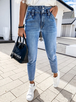 Pantalon en jean femme taille haute