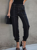 Pantalon femme Pantalon long en coton noir